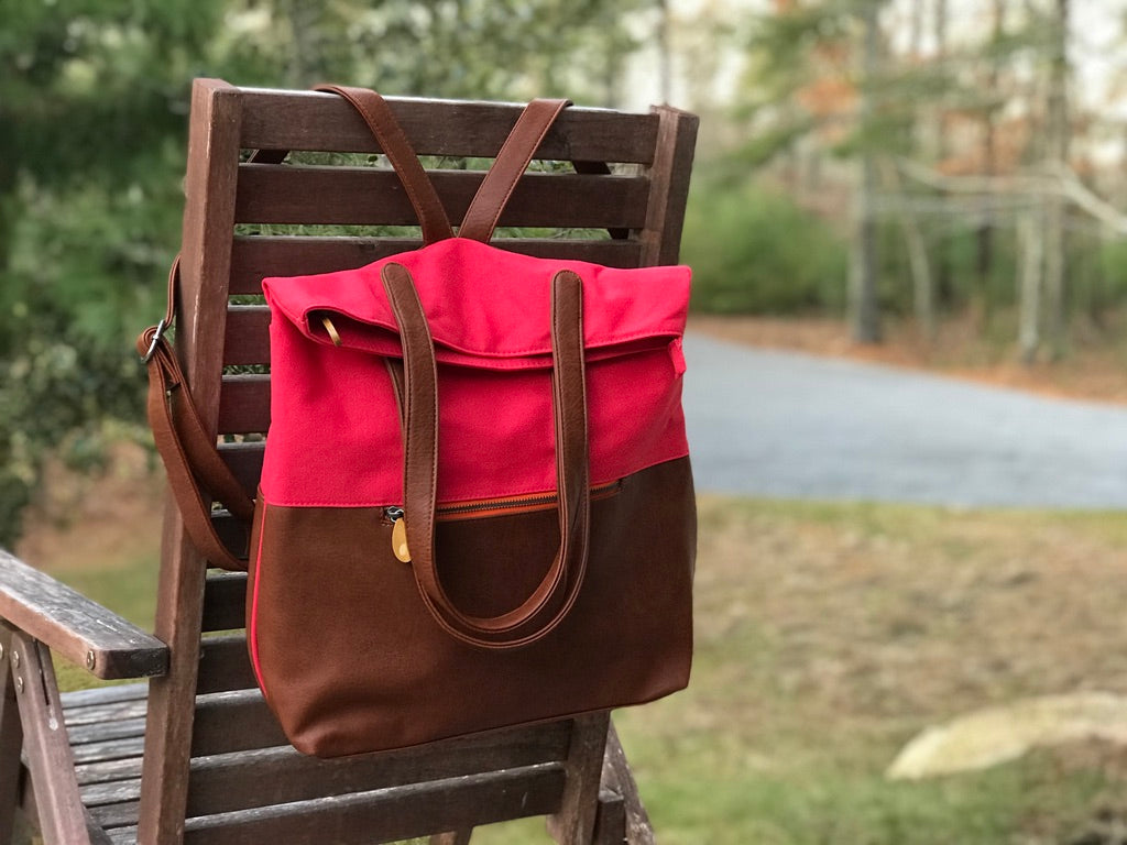 Backpack Tote with Luggage Sleeve